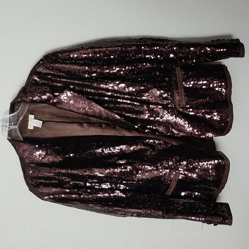 Brown sequined blazer
